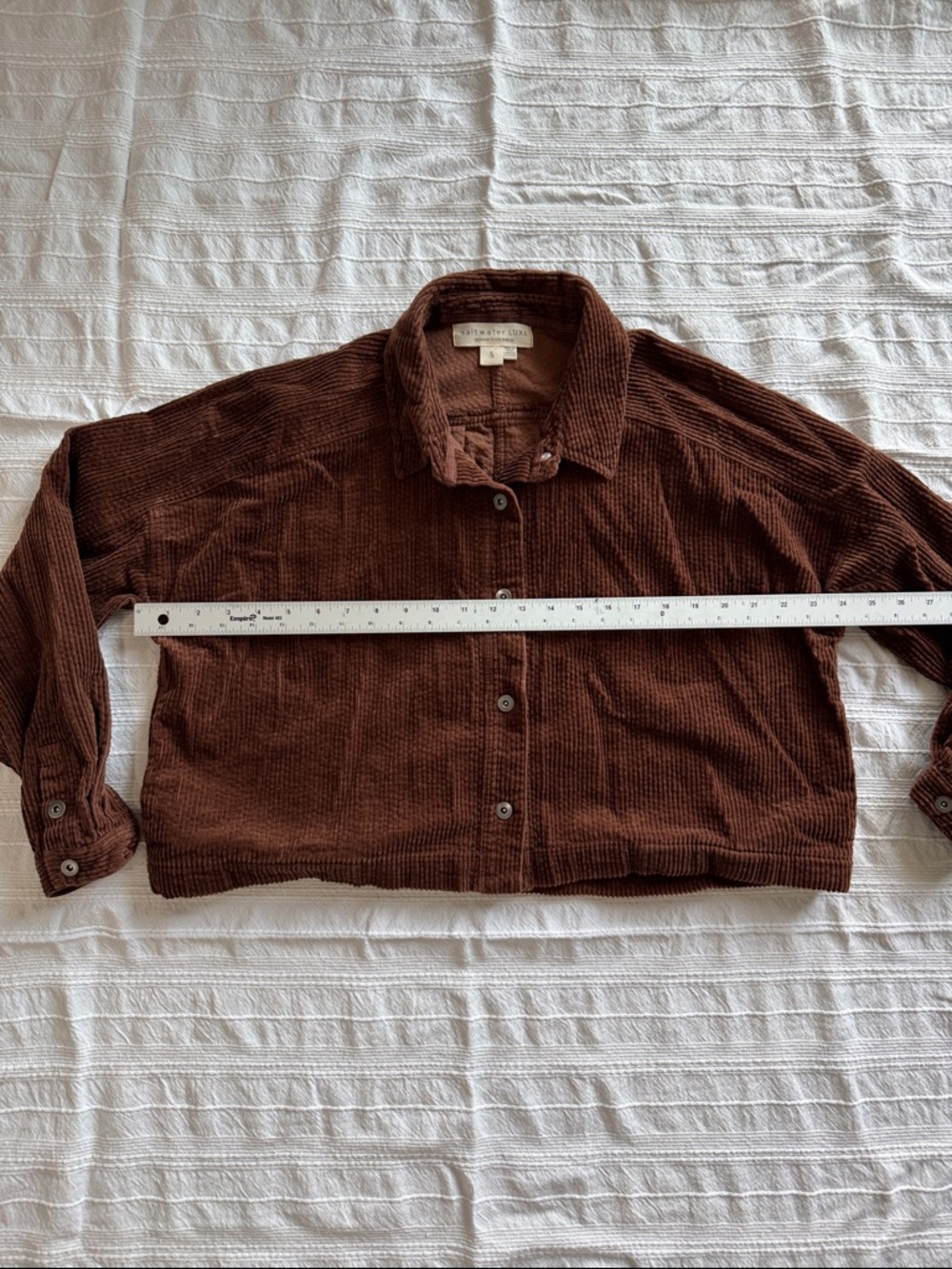 saltwater LUXE Rust Brown Textured Shirt